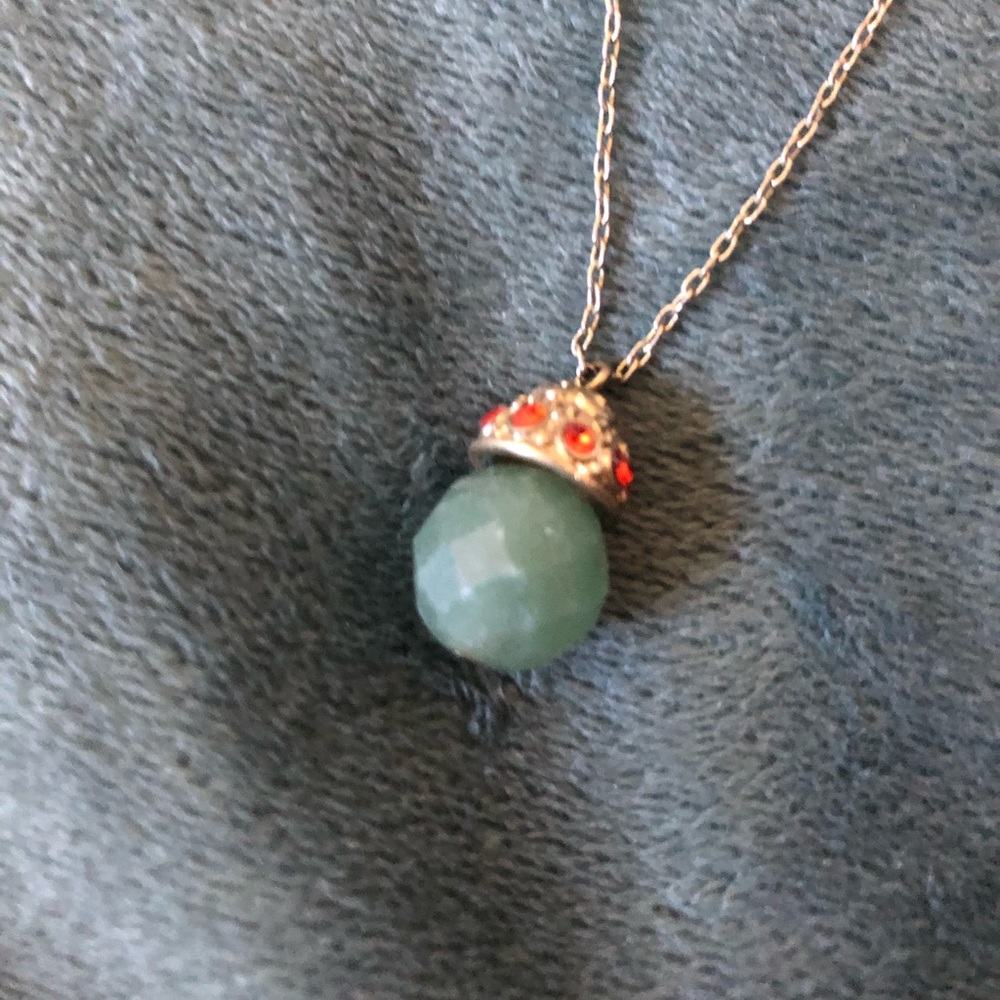Blue charm necklace